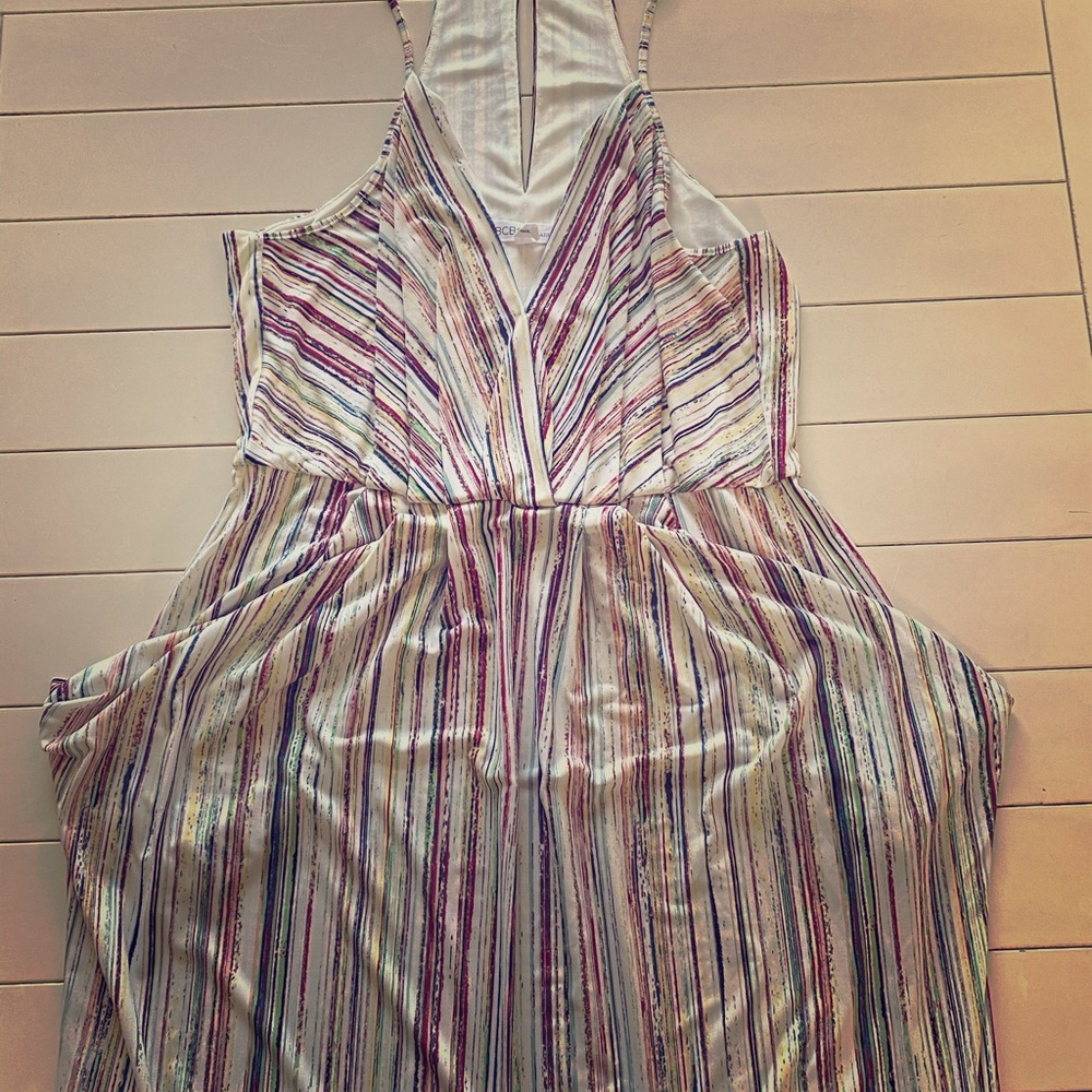 Bcbg midi dress sz L with pockets